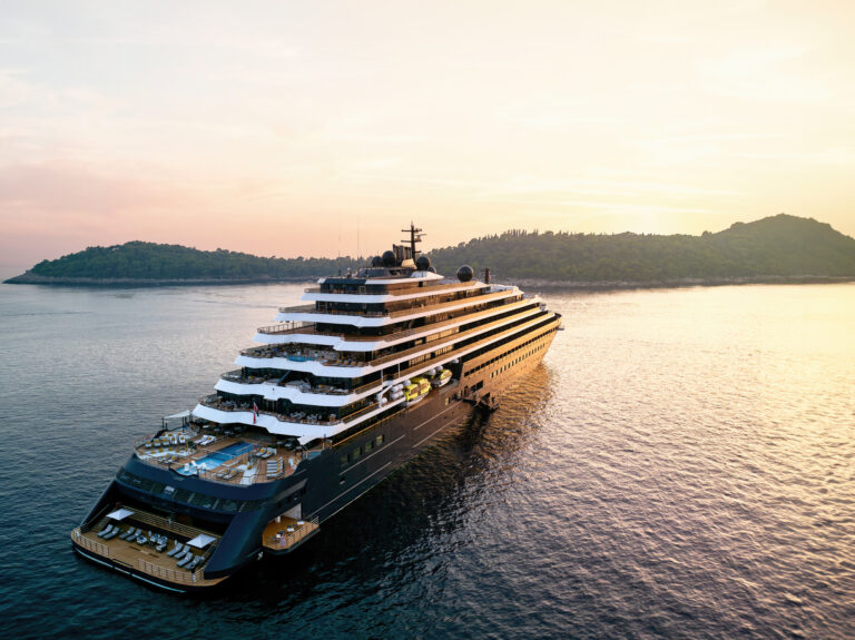 Ritz Carlton Yacht on sea